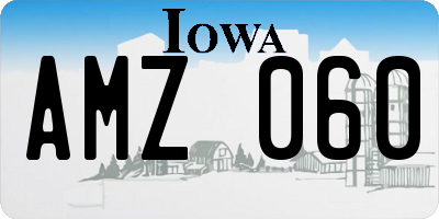 IA license plate AMZ060