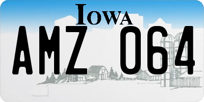 IA license plate AMZ064