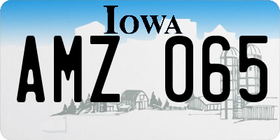 IA license plate AMZ065