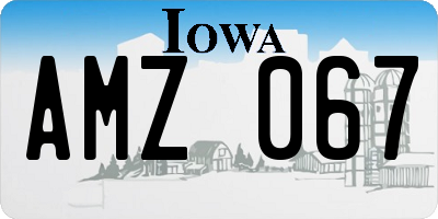 IA license plate AMZ067