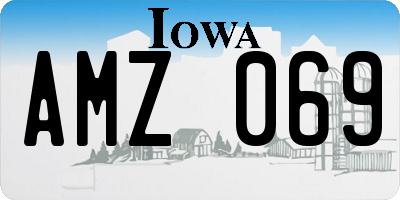IA license plate AMZ069