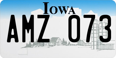 IA license plate AMZ073