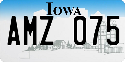 IA license plate AMZ075