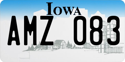 IA license plate AMZ083