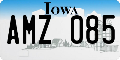 IA license plate AMZ085