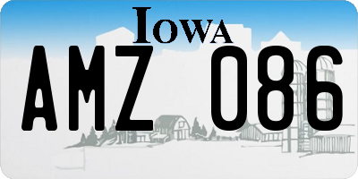 IA license plate AMZ086