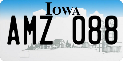 IA license plate AMZ088
