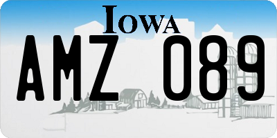 IA license plate AMZ089