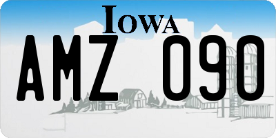 IA license plate AMZ090