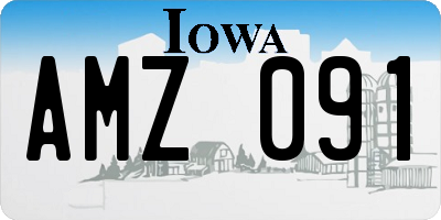 IA license plate AMZ091