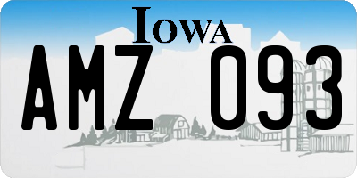 IA license plate AMZ093