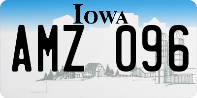 IA license plate AMZ096