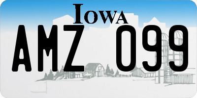 IA license plate AMZ099