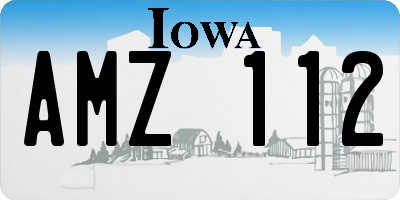 IA license plate AMZ112