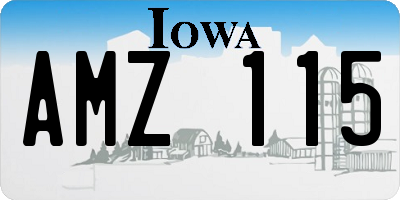 IA license plate AMZ115