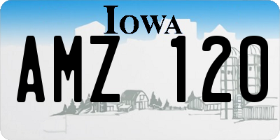 IA license plate AMZ120