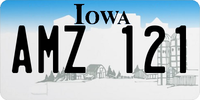 IA license plate AMZ121