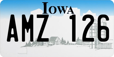 IA license plate AMZ126