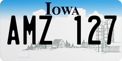 IA license plate AMZ127