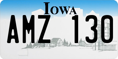 IA license plate AMZ130