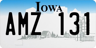 IA license plate AMZ131