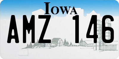 IA license plate AMZ146