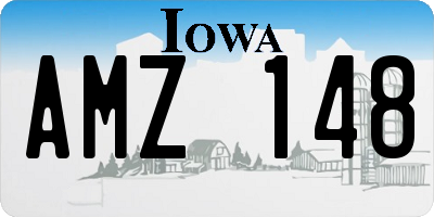IA license plate AMZ148