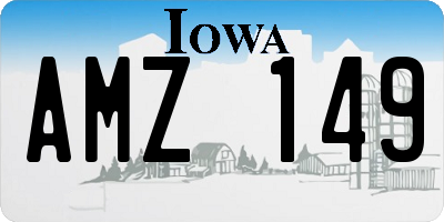 IA license plate AMZ149