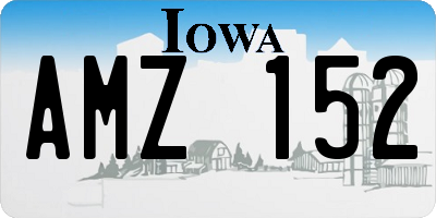 IA license plate AMZ152