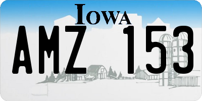 IA license plate AMZ153