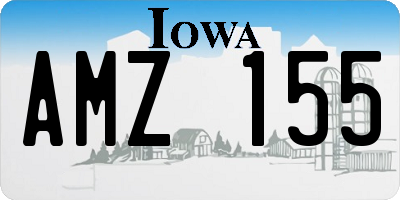 IA license plate AMZ155