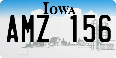 IA license plate AMZ156