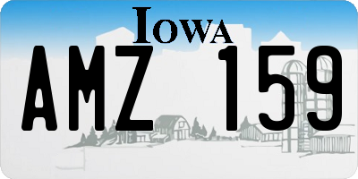 IA license plate AMZ159