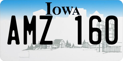 IA license plate AMZ160