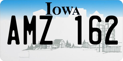 IA license plate AMZ162