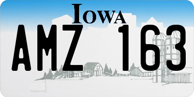 IA license plate AMZ163