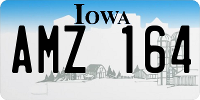 IA license plate AMZ164