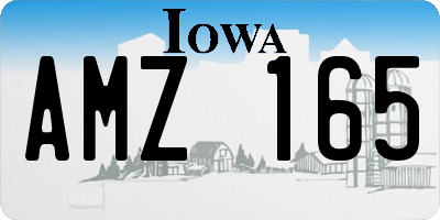 IA license plate AMZ165