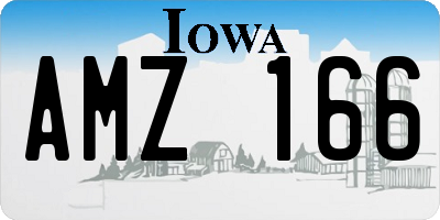 IA license plate AMZ166