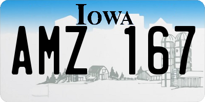 IA license plate AMZ167