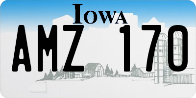IA license plate AMZ170