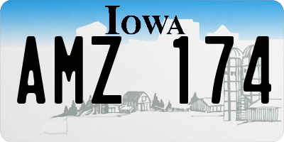 IA license plate AMZ174