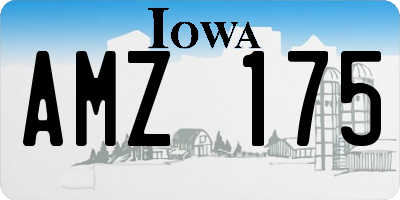 IA license plate AMZ175