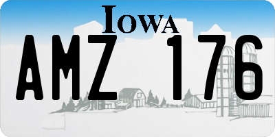 IA license plate AMZ176