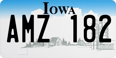 IA license plate AMZ182