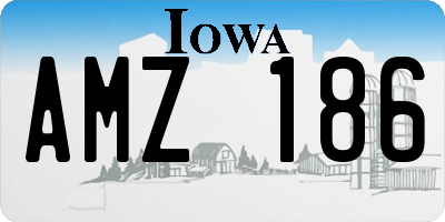 IA license plate AMZ186