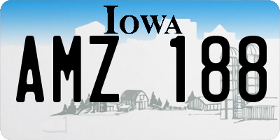 IA license plate AMZ188