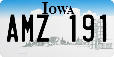 IA license plate AMZ191
