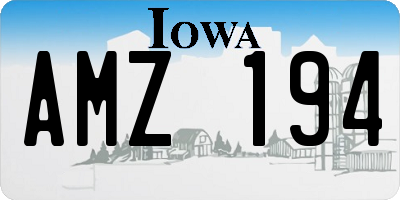 IA license plate AMZ194