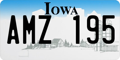 IA license plate AMZ195